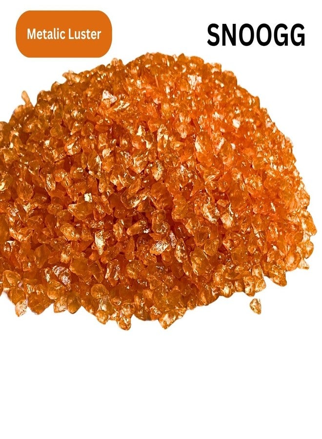 SNOOGG Crushed fire Glass 2-5 MMHigh Luster Metalic 6 Colour - 40 Grame Each.Gold Silver Dark Green Ocean Blue Coral Orange for Resin Art, DIY Crafts, Aquarium, and Home Décor - Image 4